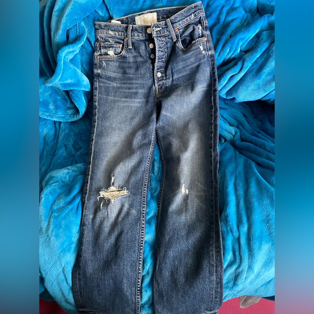 MOTHER The Tomcat Ankle distressed Jeans Sz 25 Like New Condition